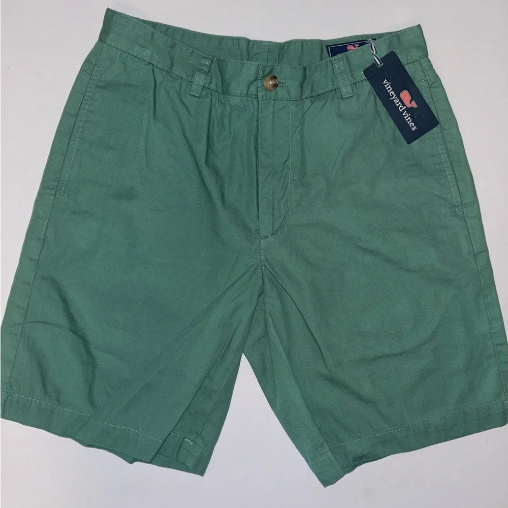 NWT Vineyard Vines Club Short men’s flat front 9” chino‎ shorts, green size 30 - Picture 7 of 9